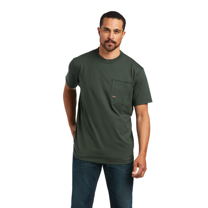 Ariat T-Shirts Herren - Rebar Workman Grün ( IMDYR-9601 )